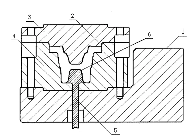 Heavy duty truck flange forging process and punching correction composite mold